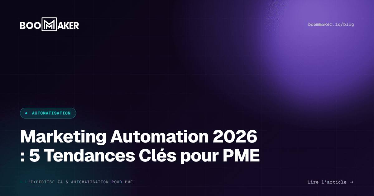 Marketing Automation 2026 : 5 Tendances Clés pour PME