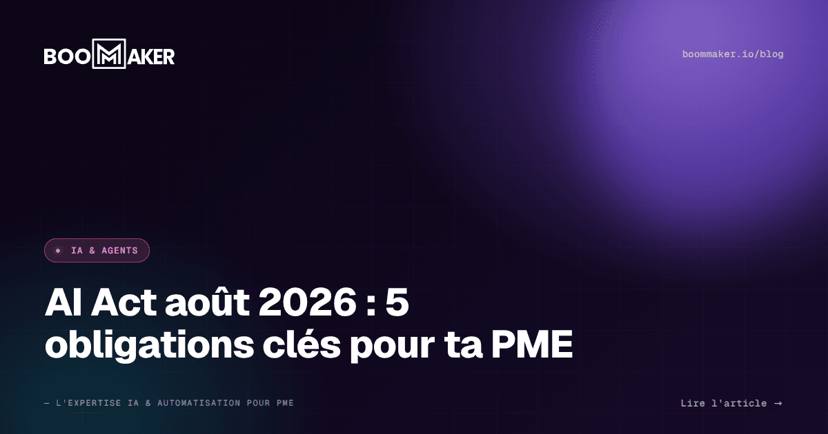 AI Act août 2026 : 5 obligations clés pour ta PME
