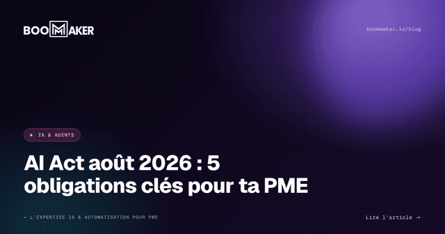 AI Act août 2026 : 5 obligations clés pour ta PME